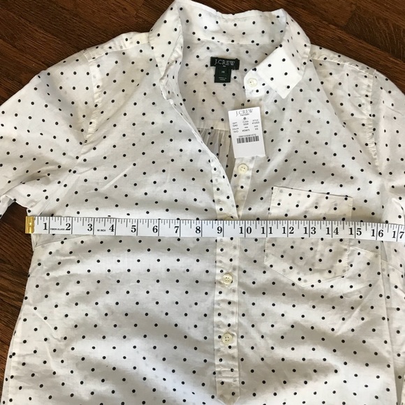 NWT J. Crew BRAND NEW Women’s Polka Dot Blouse - Picture 5 of 7